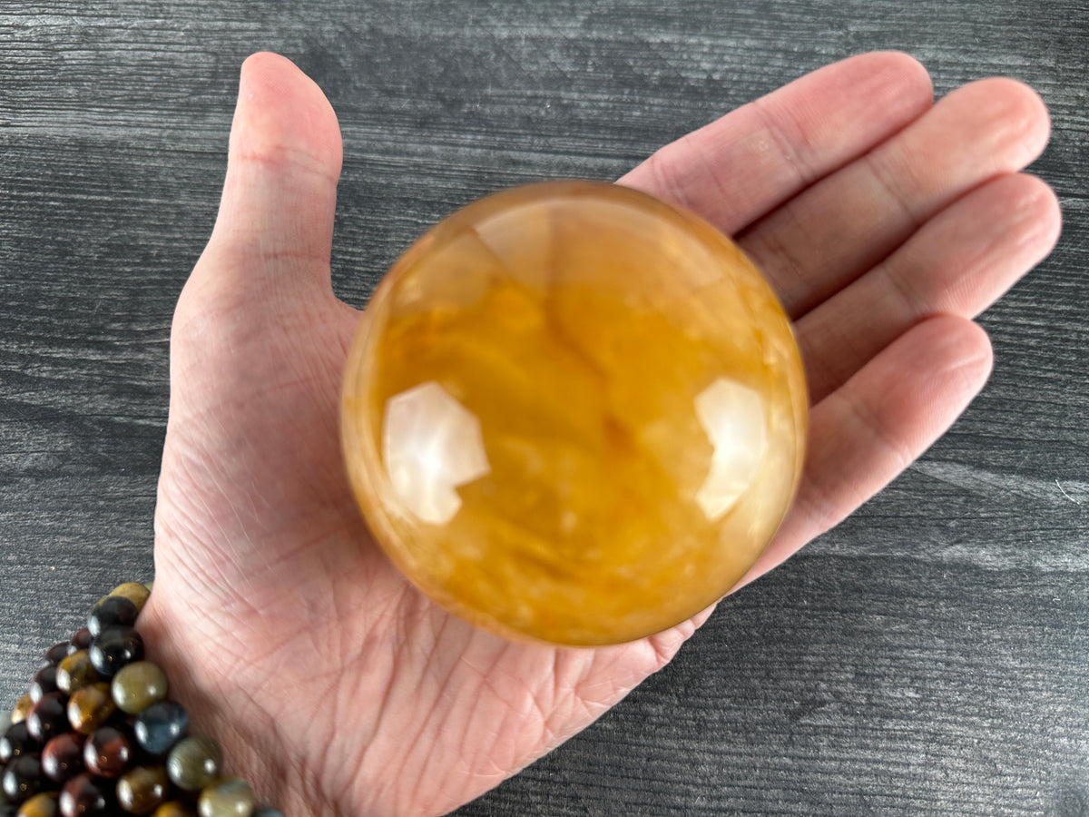 Golden Healer Sphere (Natural Crystal)
