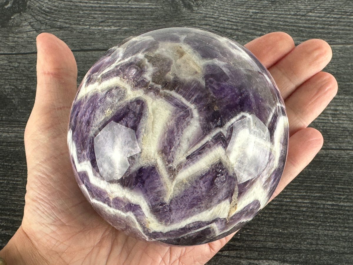 Dream Chevron Amethyst Sphere #100 (Natural Crystal)