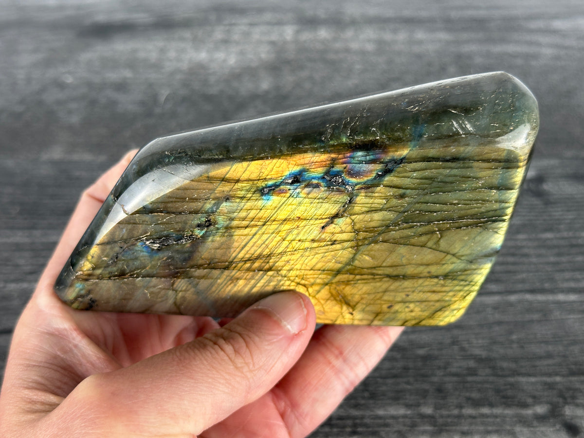 Labradorite Freeform #27 (Natural Crystal) with Awesome Flash