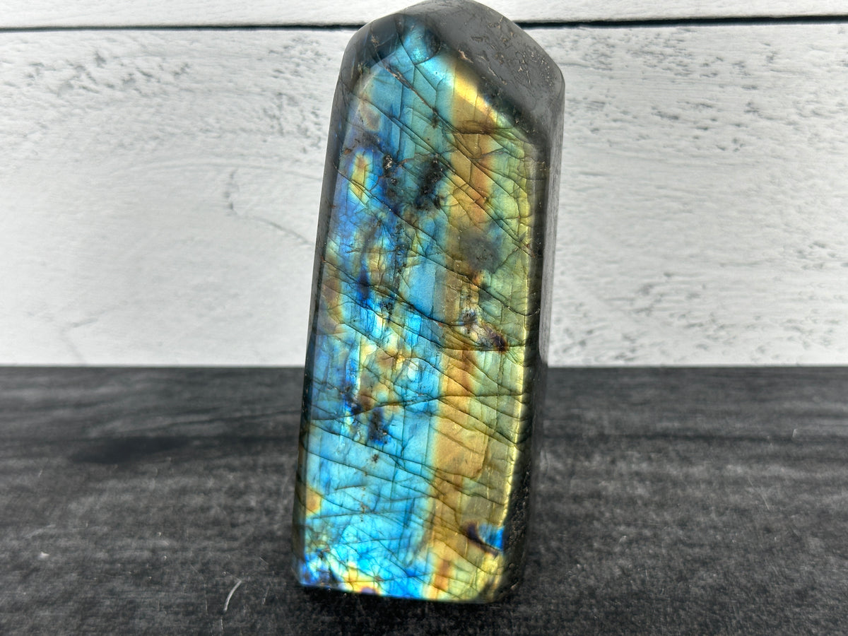 Labradorite Freeform #40 (Natural Crystal) with Awesome Flash