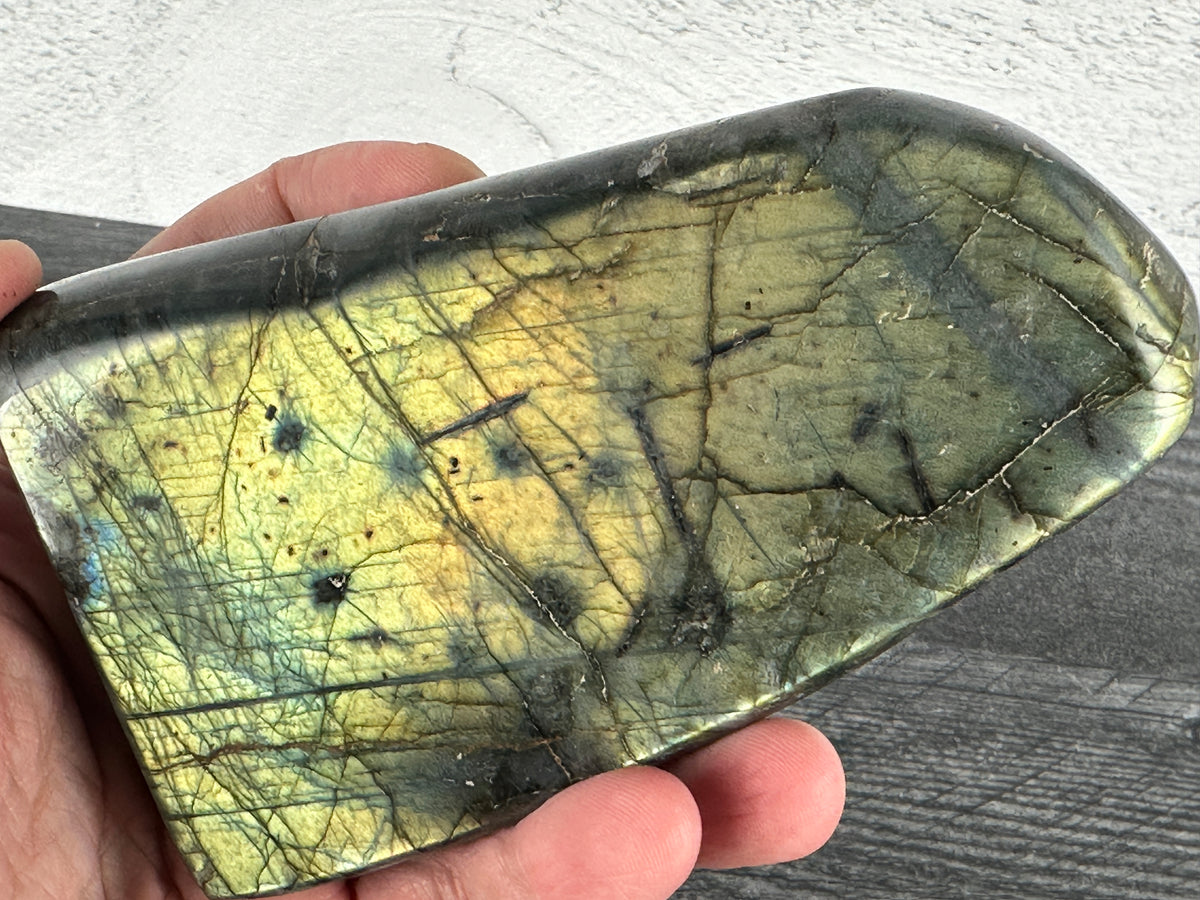 Labradorite Freeform #41 (Natural Crystal) with Awesome Flash