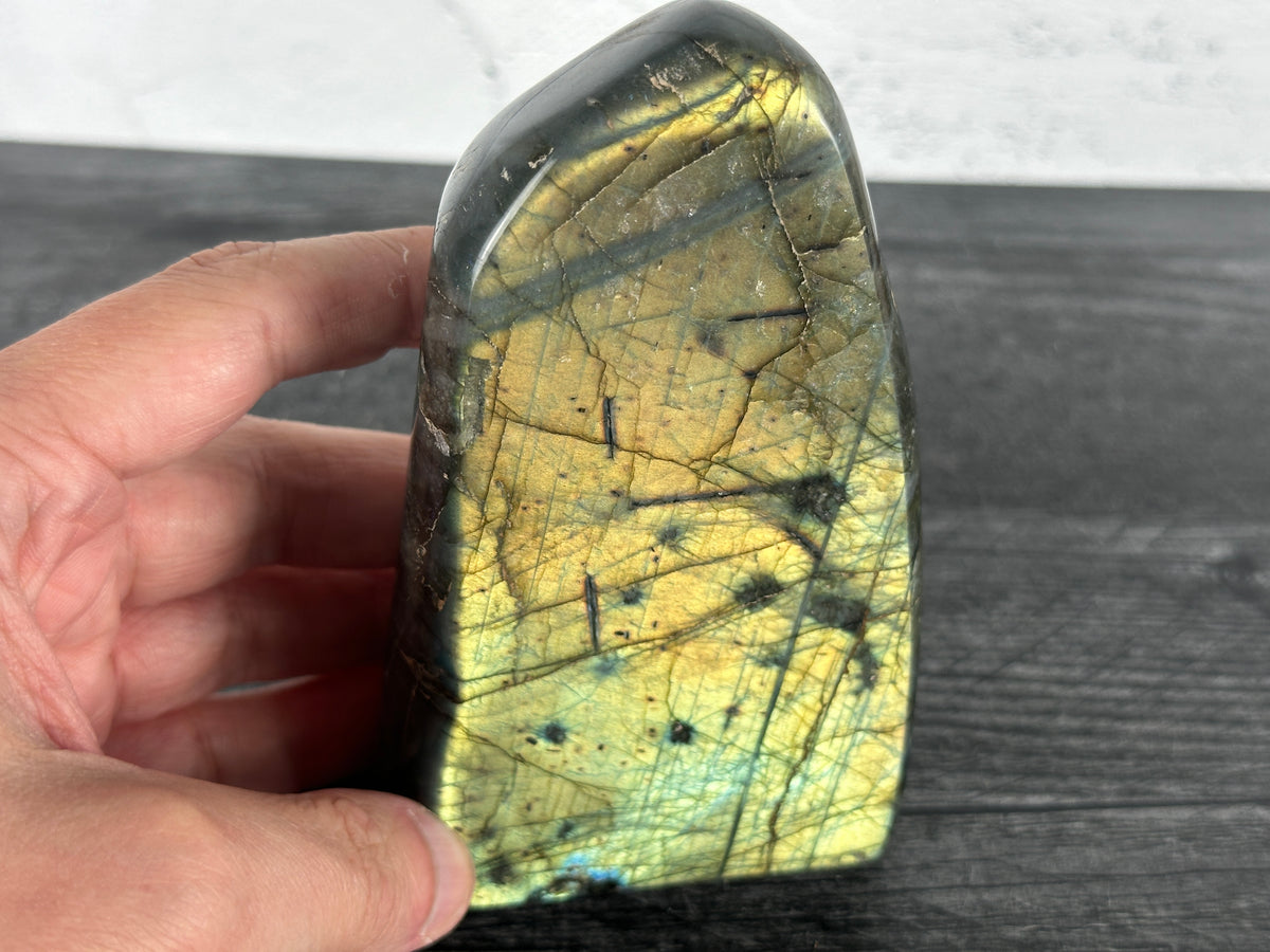 Labradorite Freeform #41 (Natural Crystal) with Awesome Flash