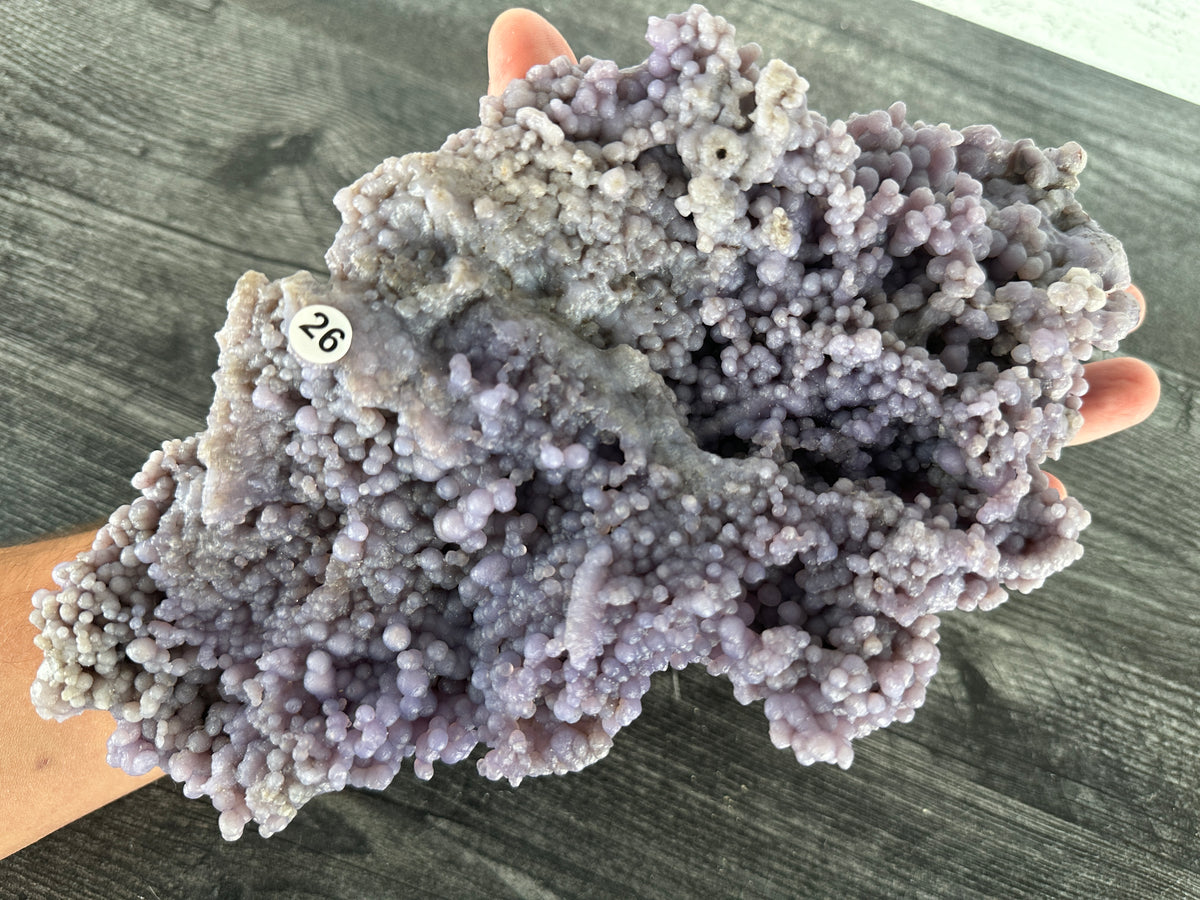 Large Grape Agate Cluster Raw Display Specimen #26 (Natural Purple Crystal)