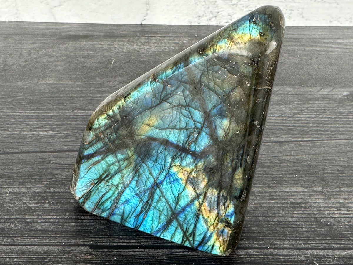 Labradorite Freeform #23 (Natural Crystal) with Awesome Flash