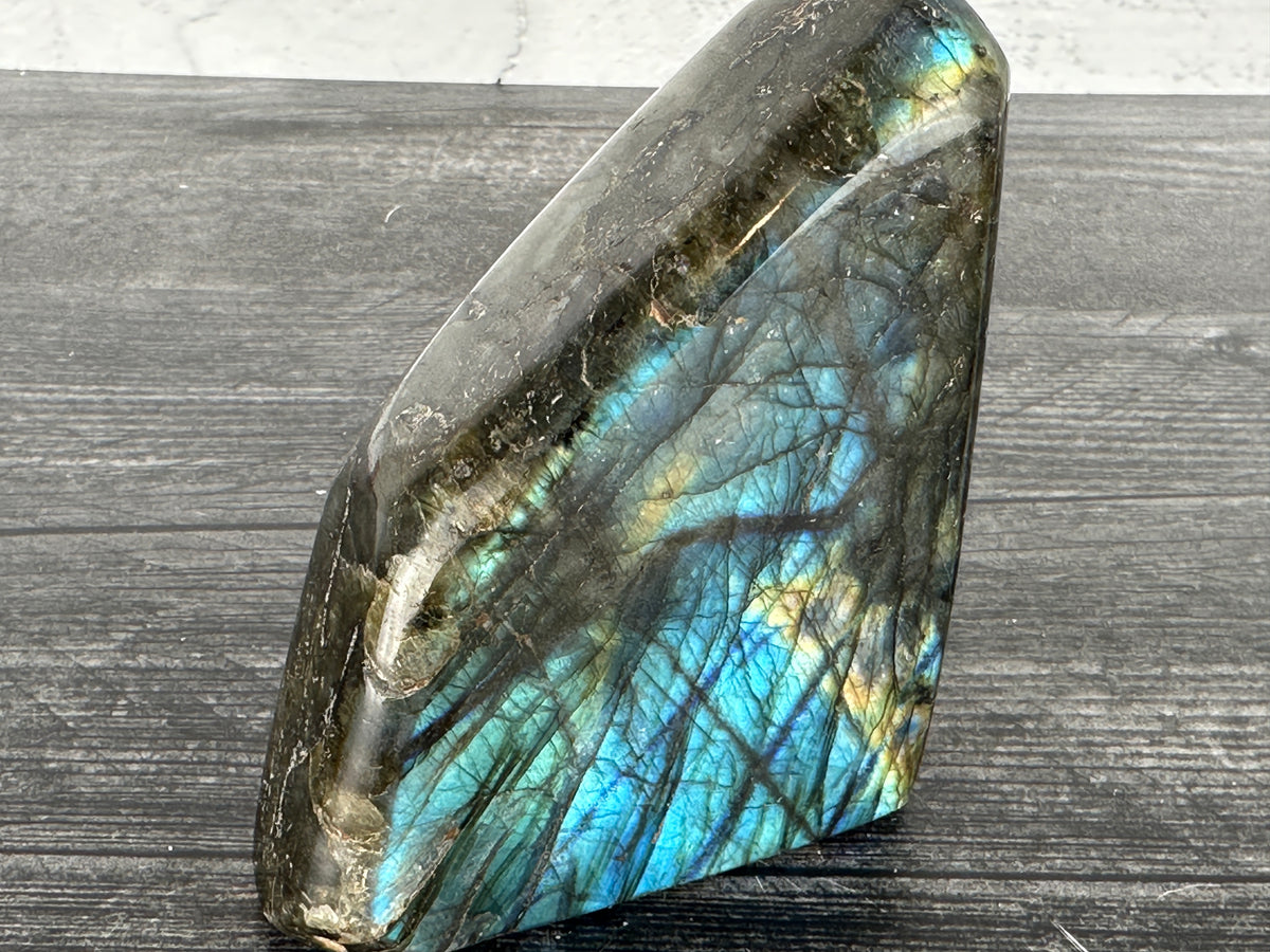 Labradorite Freeform #23 (Natural Crystal) with Awesome Flash