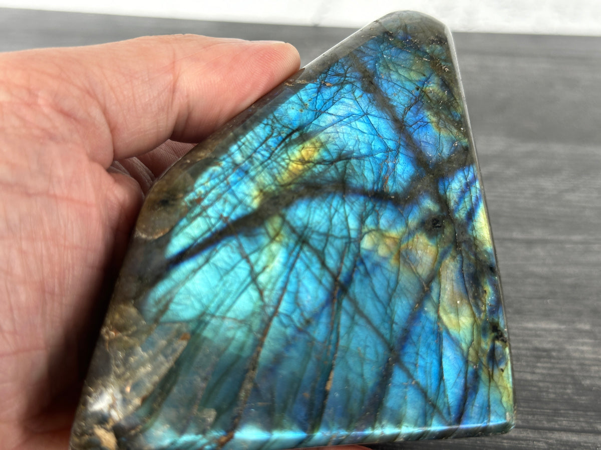 Labradorite Freeform #23 (Natural Crystal) with Awesome Flash