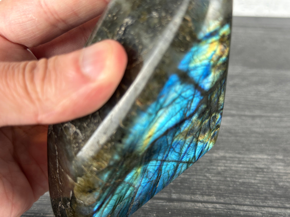 Labradorite Freeform #23 (Natural Crystal) with Awesome Flash