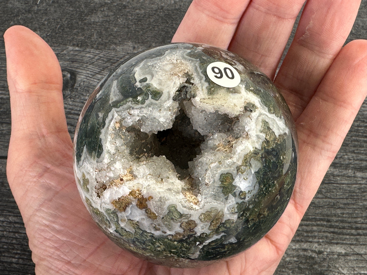 Moss Agate Sphere (Natural Crystal) #90