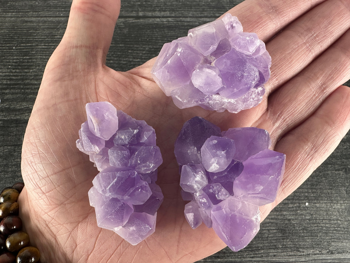 Amethyst Raw Geode Tooth Flower (Natural Crystal)