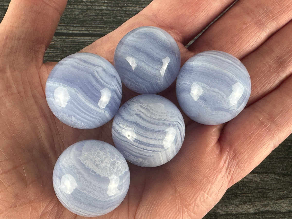 Blue Lace Agate Small Sphere (Natural Crystal)