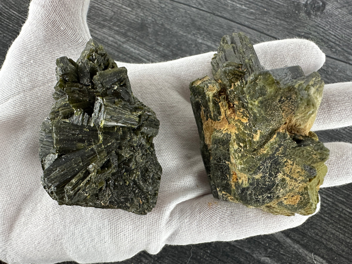 Green Tourmaline Raw Cluster Specimen (Natural Crystal)