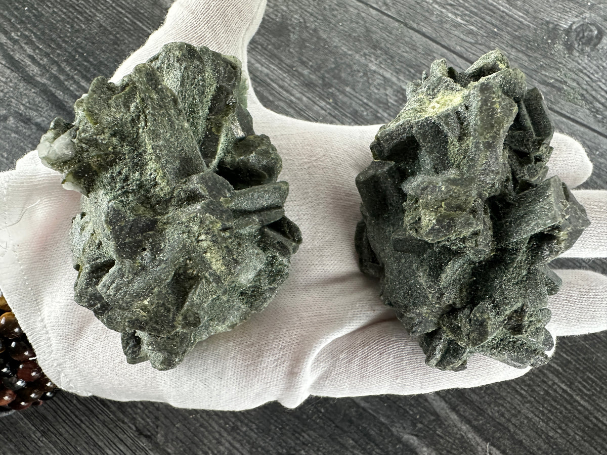 Green Tourmaline Raw Cluster Specimen (Natural Crystal)