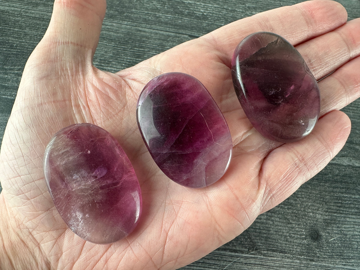 Purple Fluorite Palm (Natural Crystal)