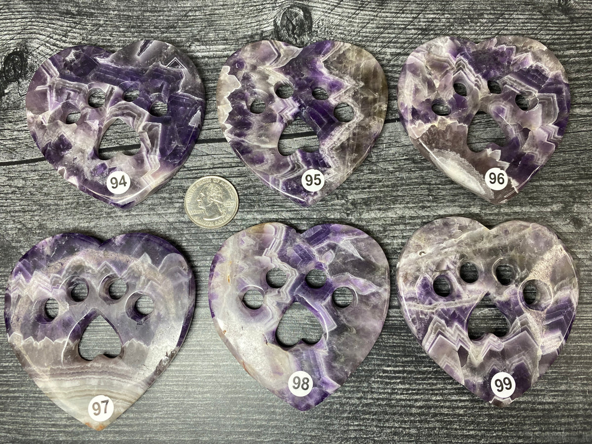 Paw Print Heart 3&quot; (Natural Crystal)