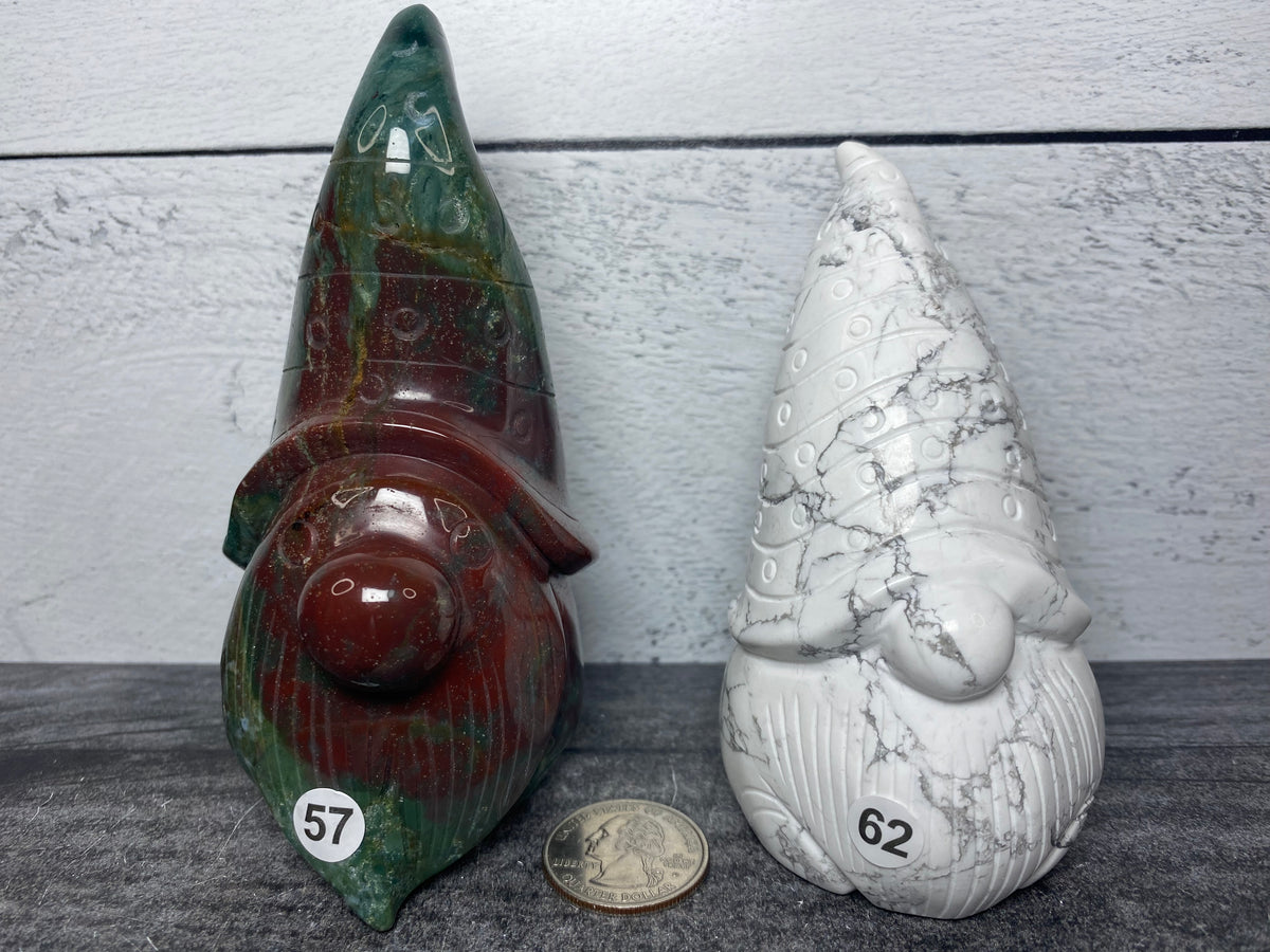Gnome (4.0-4.75&quot; Large Size) Carved Natural Crystal Figure