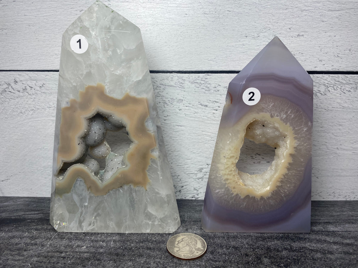 Druzy Agate Tower (Natural Crystal)