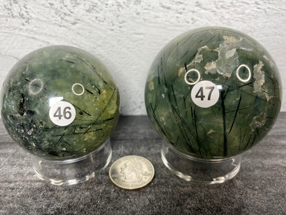 Green Prehnite Sphere (Natural Crystal)