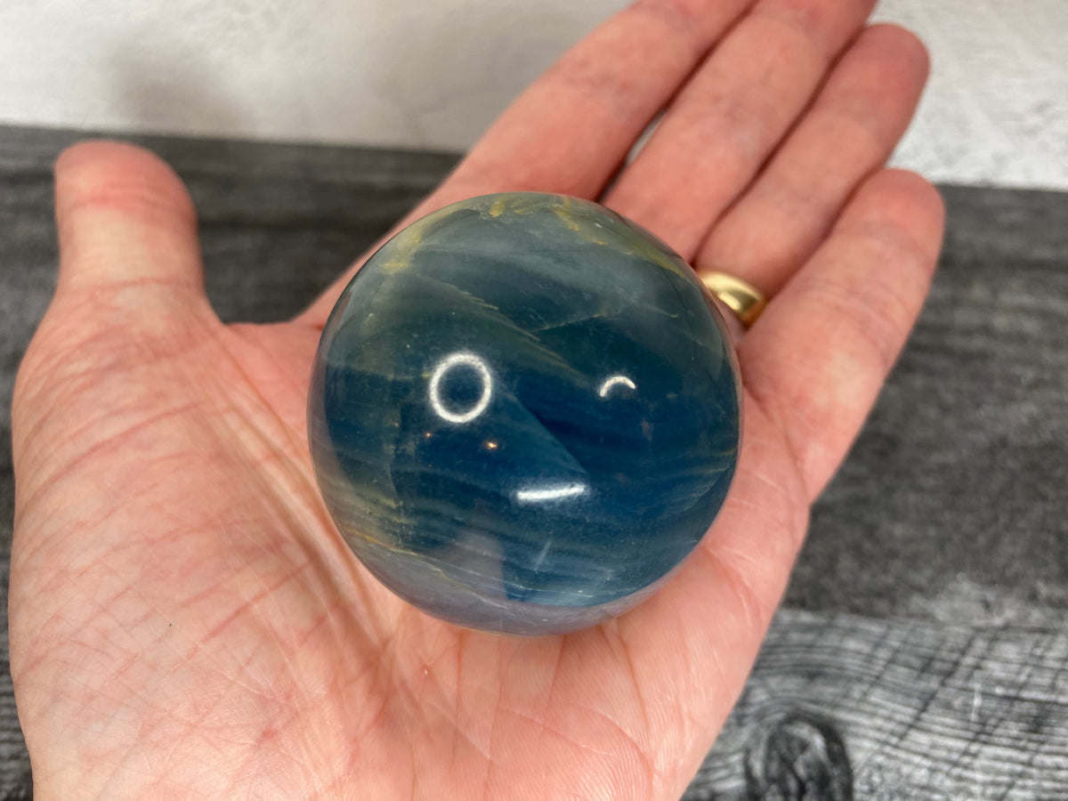 Blue Onyx Sphere (Natural Crystal)
