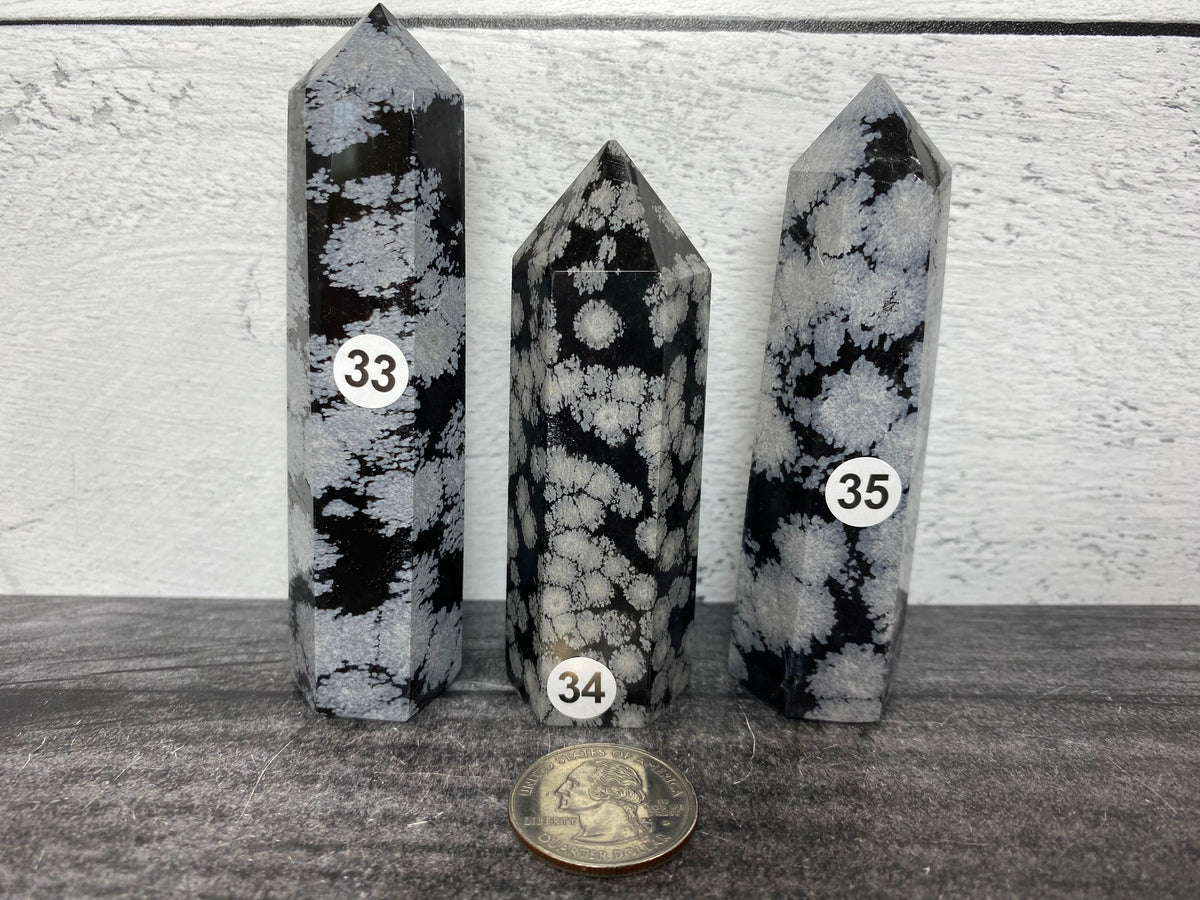 Snowflake Obsidian Tower (Natural Crystal)