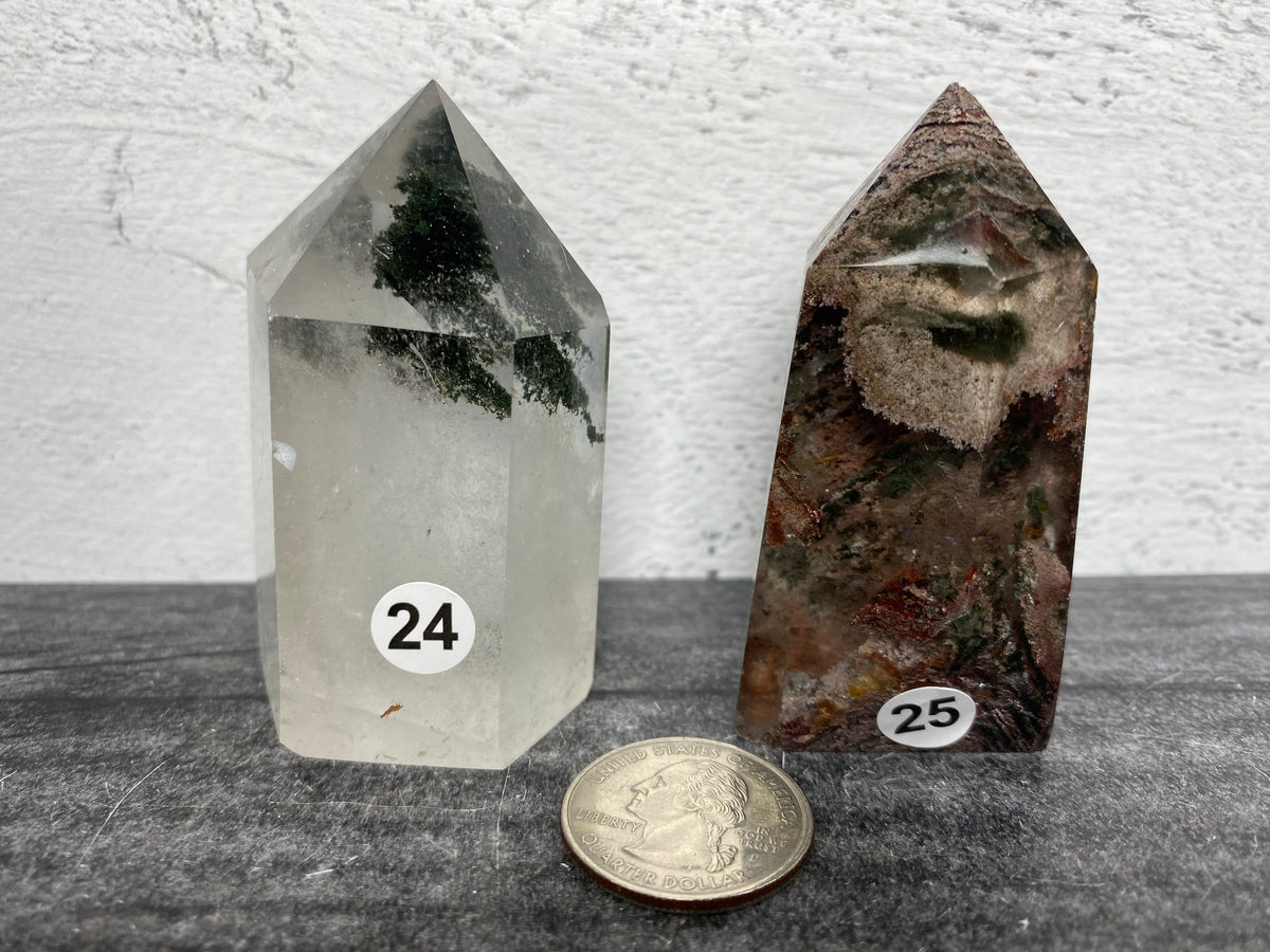 Garden Scenic/Phantom Quartz Tower (Natural Crystal)