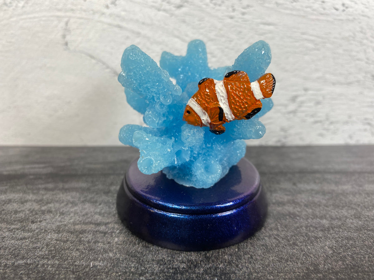 Coral Reef Dolphin &amp; Fish Crystal Sphere Stand