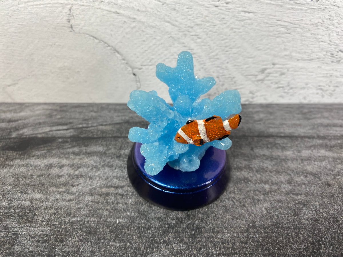 Coral Reef Dolphin &amp; Fish Crystal Sphere Stand