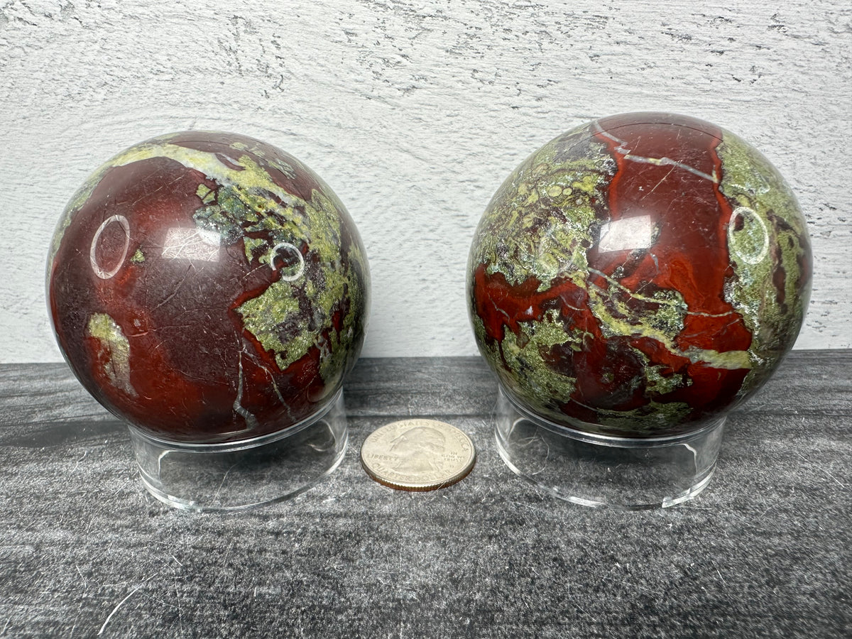 Dragon Blood Jasper Stone Sphere (Natural Crystal)