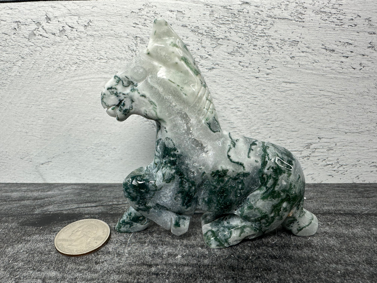 Horse (3.5&quot;) Carved Natural Crystal Animal