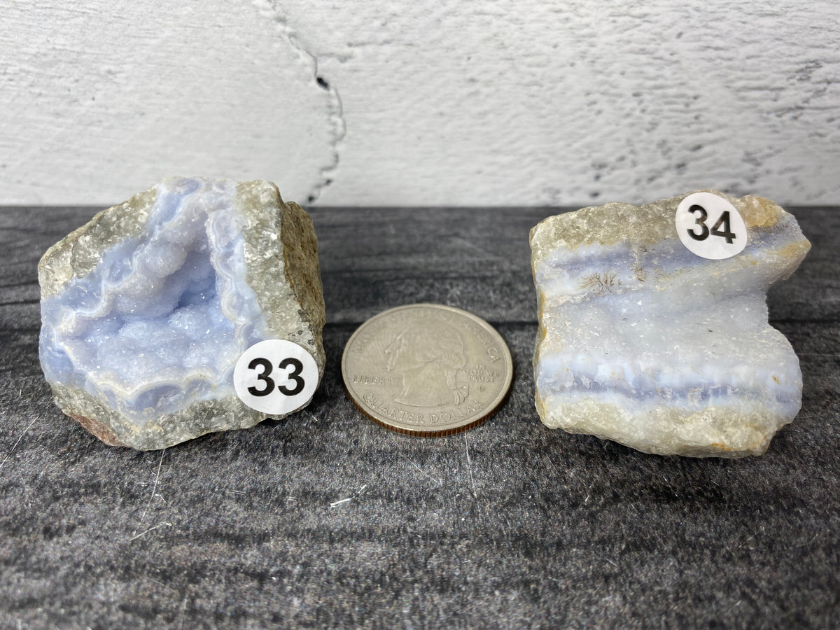 Blue Lace Agate Raw Natural Crystal Druzy Specimen