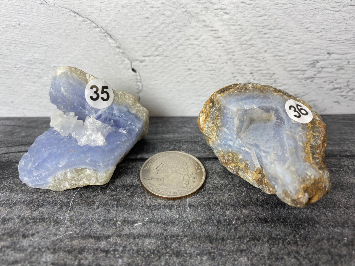 Blue Lace Agate Raw Natural Crystal Druzy Specimen