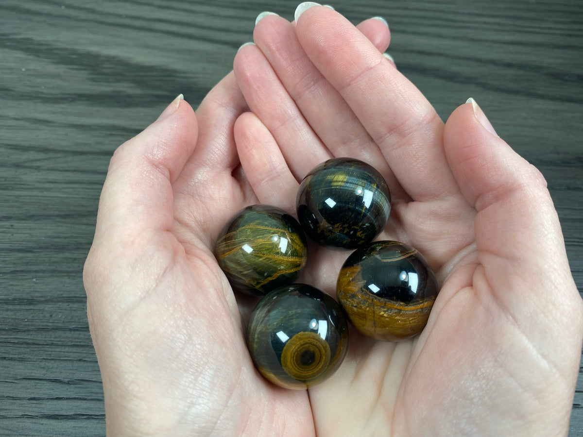 Blue Tiger Eye Small Sphere (Natural Crystal)