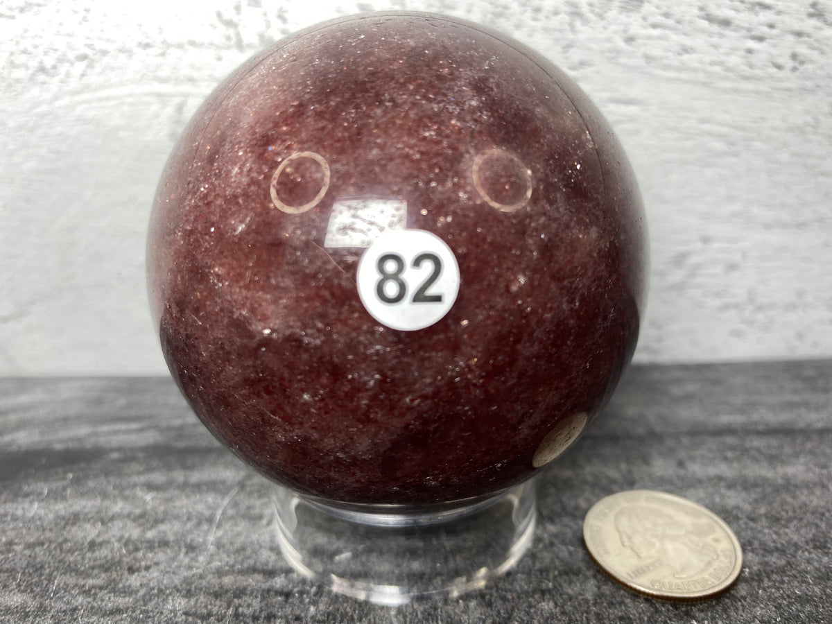 Strawberry Quartz Sphere (Natural Crystal)