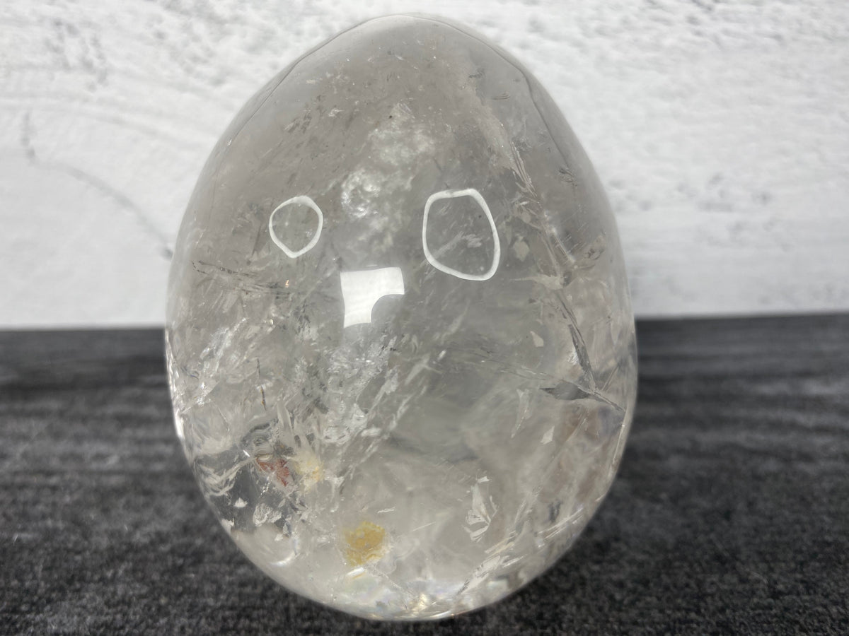 Skull (4&quot;) Clear Quartz (Large Carved Natural Crystal) #93