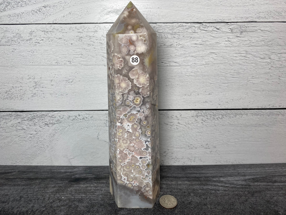 Flower Agate Large Tower (Natural Crystal)